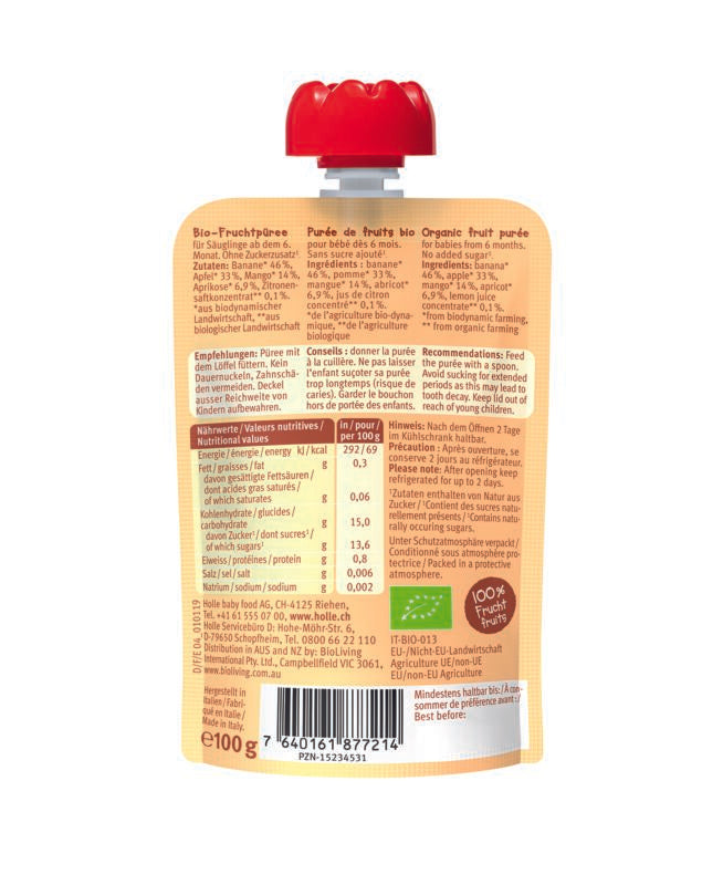 Holle Banana Lama Fruit Pouch