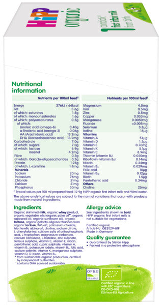 HiPP UK Stage 1 Organic Combiotic First Infant Milk Formula (800g)