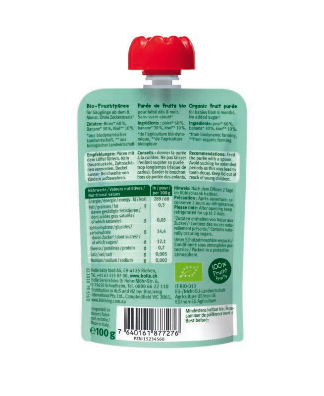 Holle Kiwi Koala Fruit Pouch
