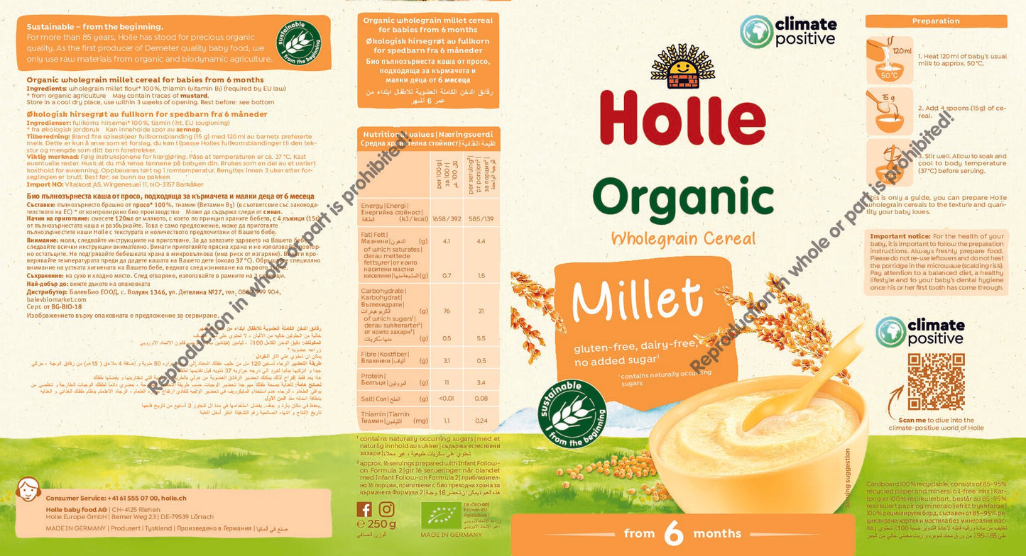 Holle Organic Millet 5 Months +