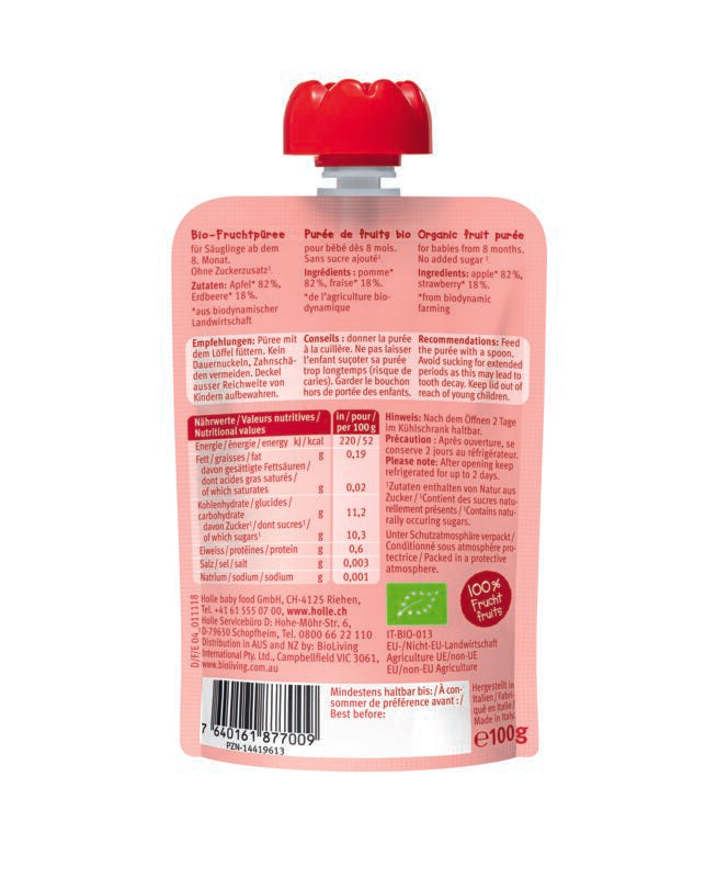 Holle Red Bee Fruit Pouch